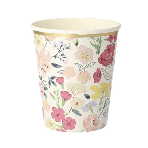 Meri meri papieren bekers engelse tuin - 8st