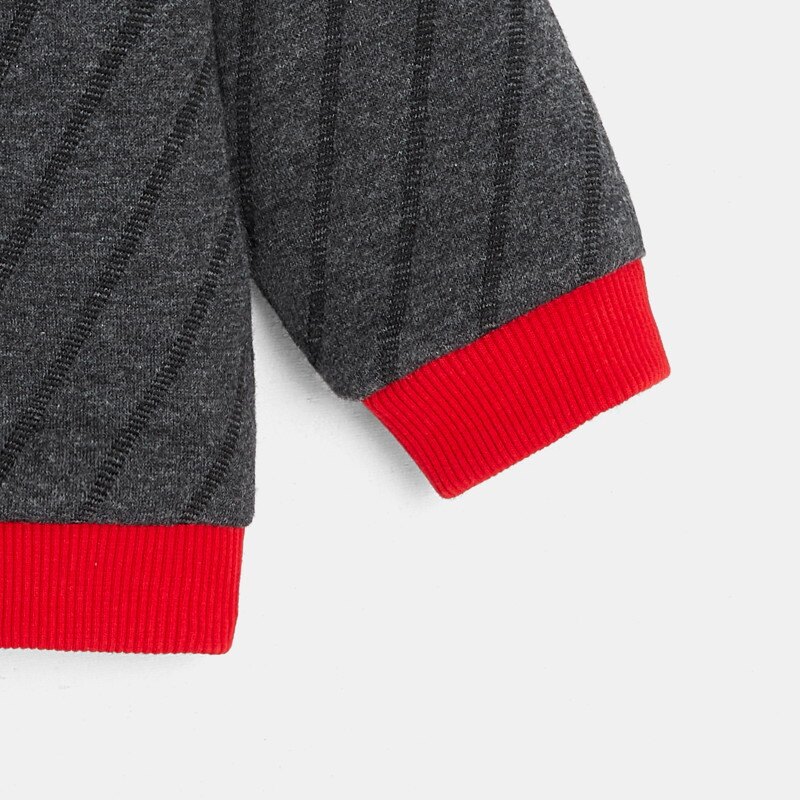 Sweat jersey matelassé gris bébé garçon Gris ou noir