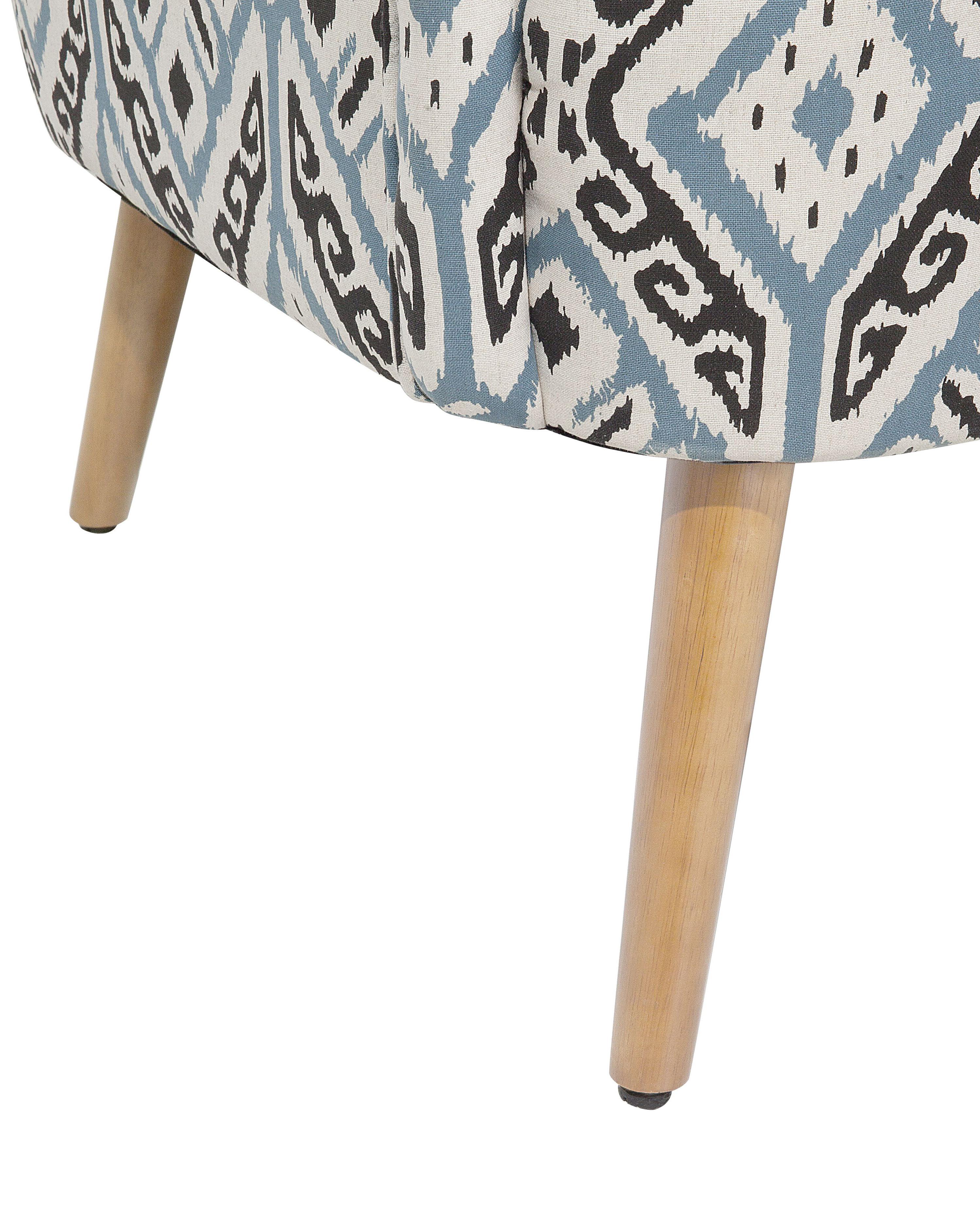Fauteuil TUMBA met voetenbank Stof Meerkleurig