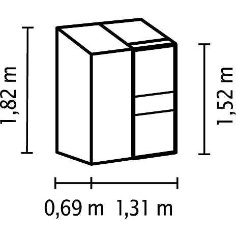 Ida 900 drivhus - sort