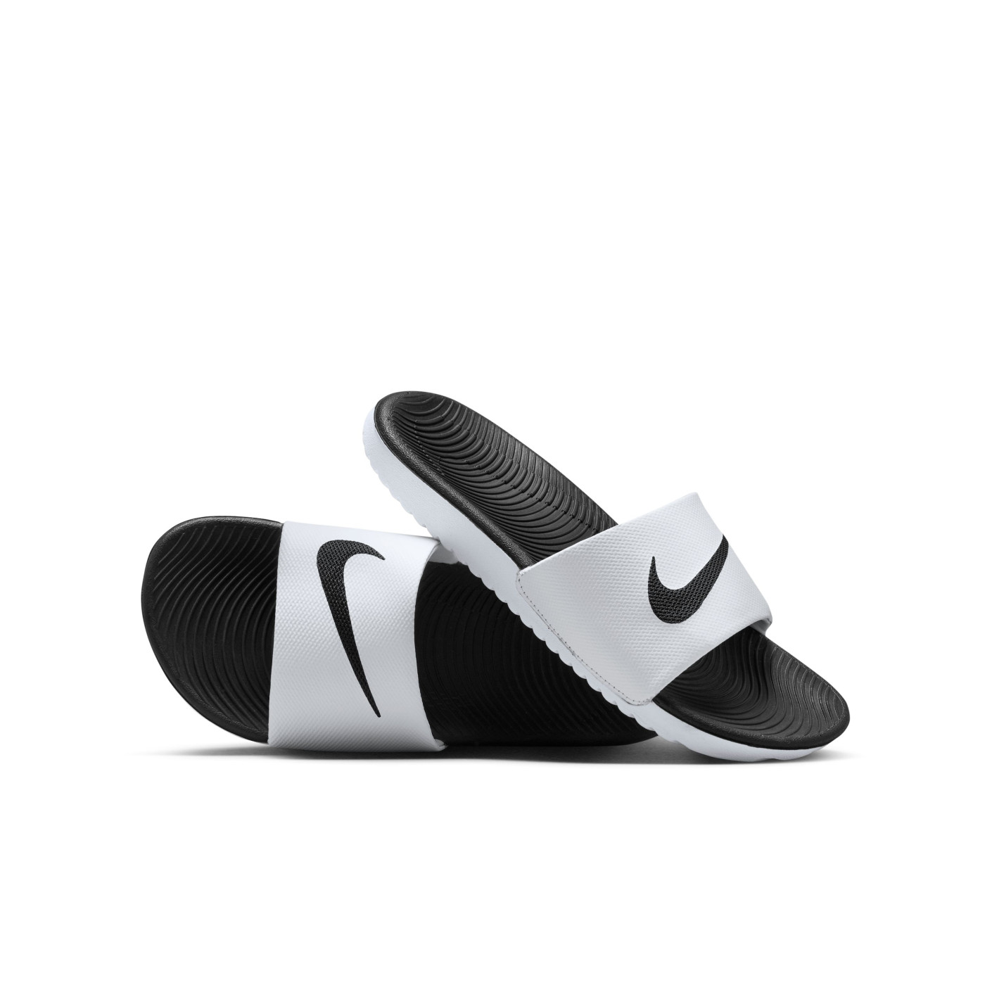 Nike Kawa Slippers Kids Wit Zwart