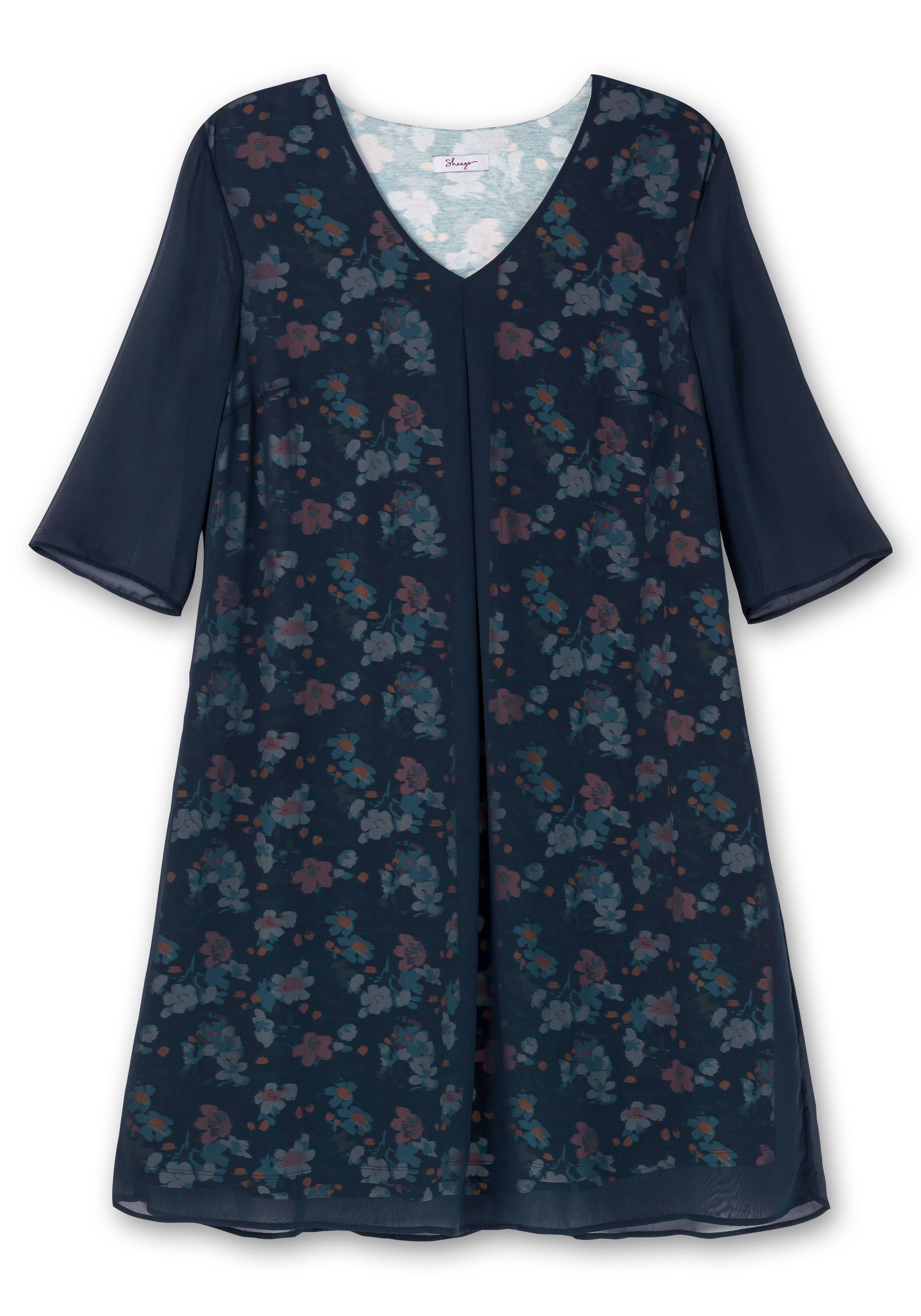 Chiffonkleid im Lagenlook, mit Blumenprint