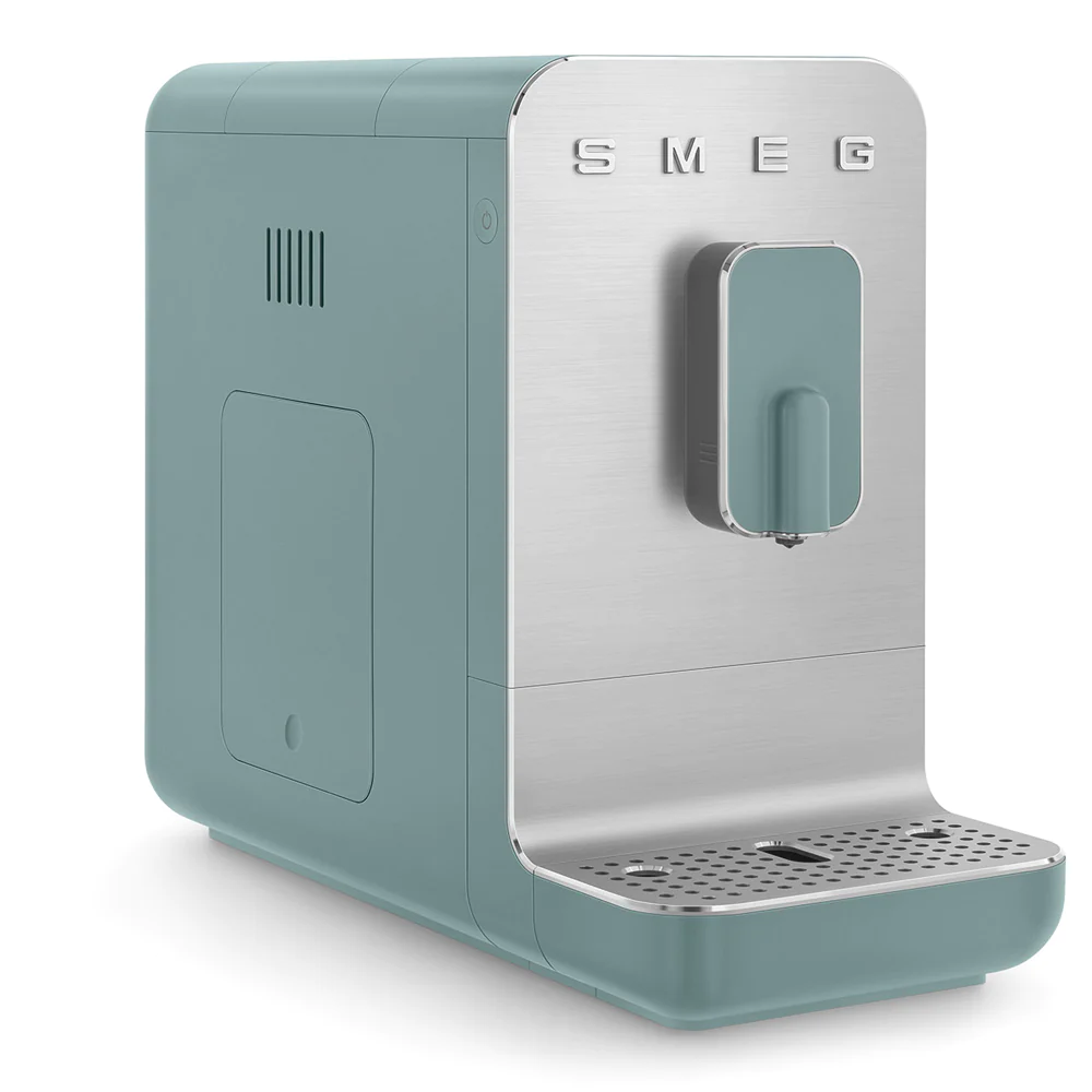 Cafetière expresso broyeur vert émeraude mat Smeg