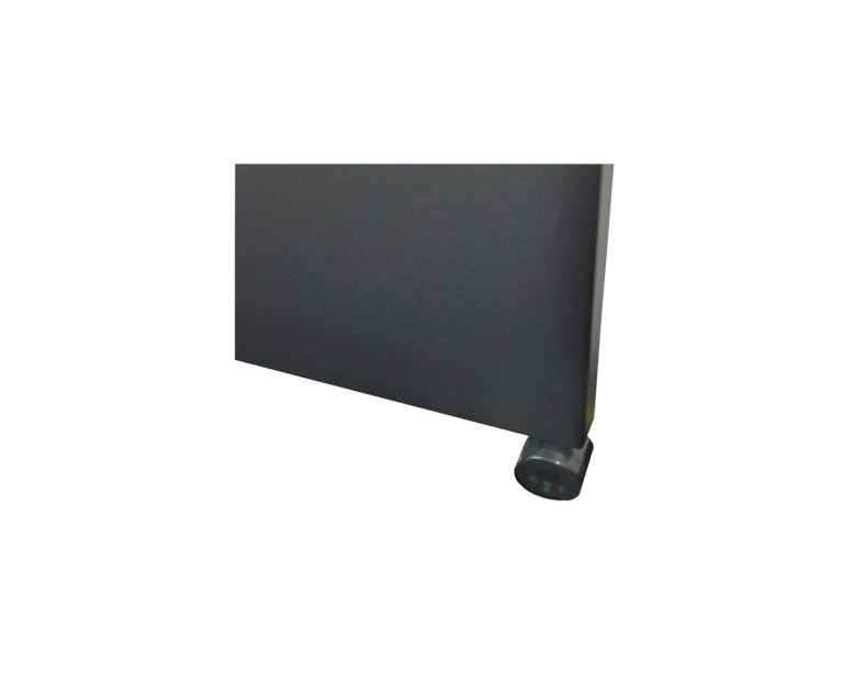 Sanicare Denso elektrische radiator 40x180cm zwart mat met thermostaat zwart rechtsonder