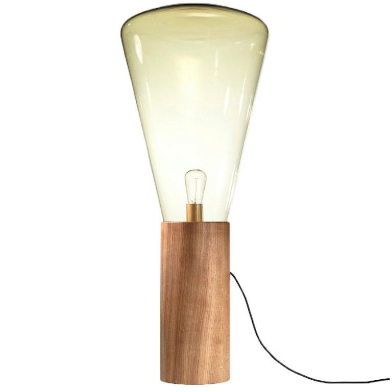 Brokis Muffins 04 vloerlamp amber - naturel gewaxt eiken