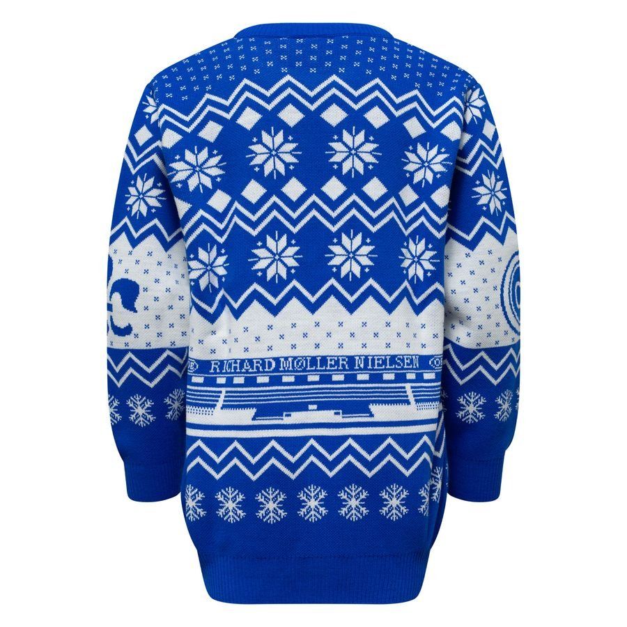 Odense Boldklub Pull de Noël - Bleu/Blanc Enfant