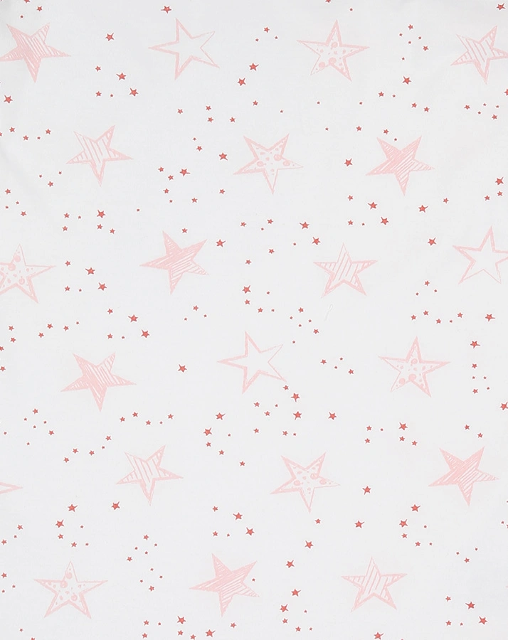 Schlafsack TIMMI COOL COOLMAX® – SCRIBBLE STARS in weiß/rosa