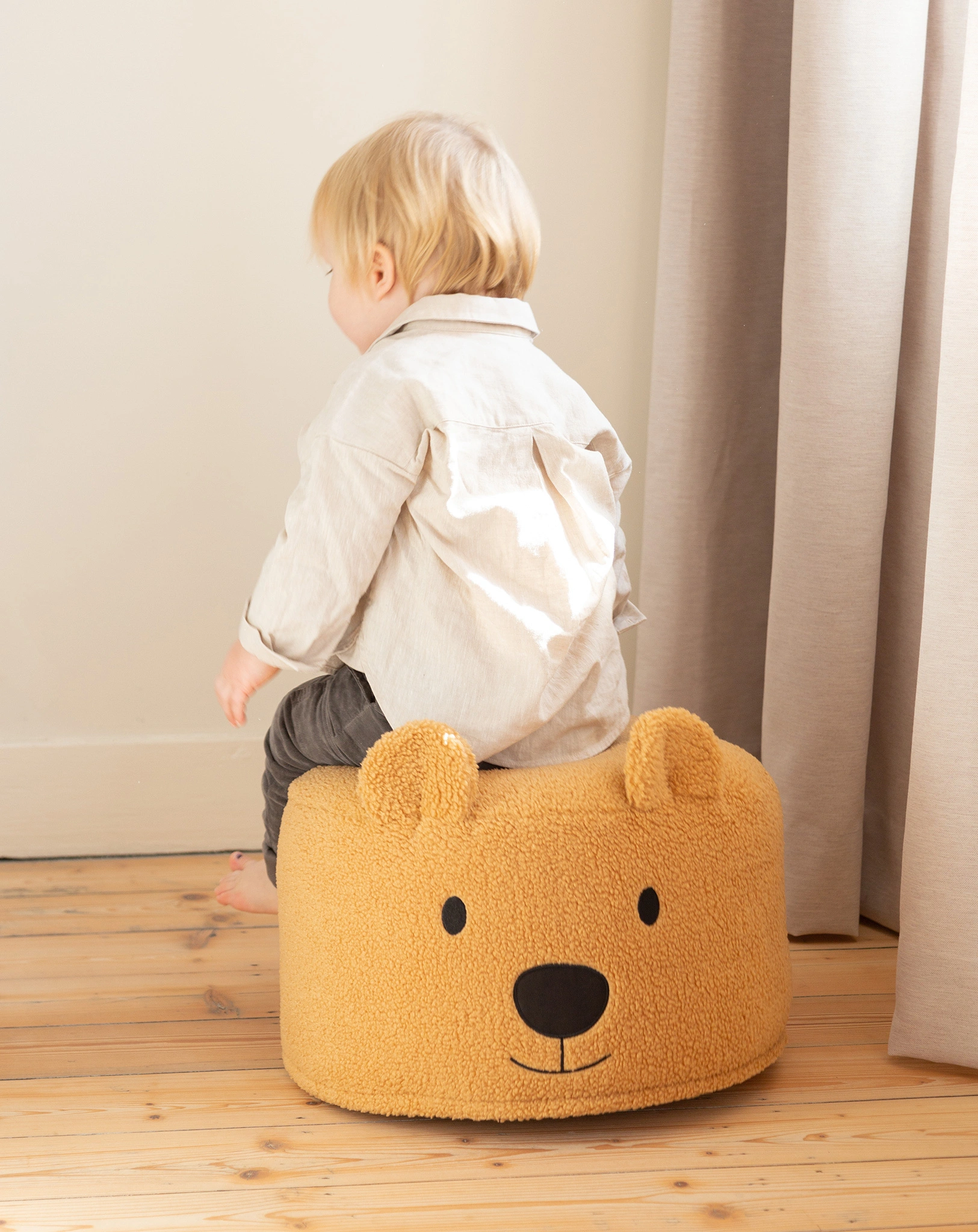 Pouf TEDDY BÄR (40x40x25) in braun