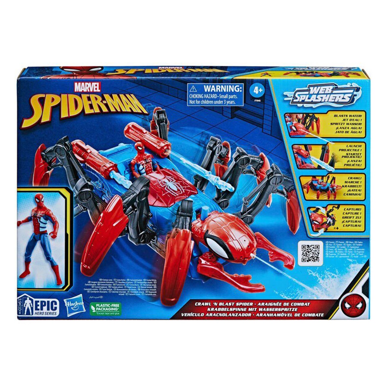 Hasbro Marvel Spider-Man - Crawl N Blast Spider rot Spielfigur