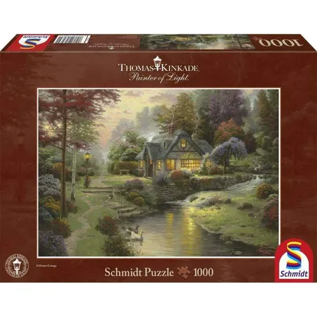 Schmidt Spiele Puzzle - Thomas Kinkade Friedliche Abendstimmung, 1000 Teile