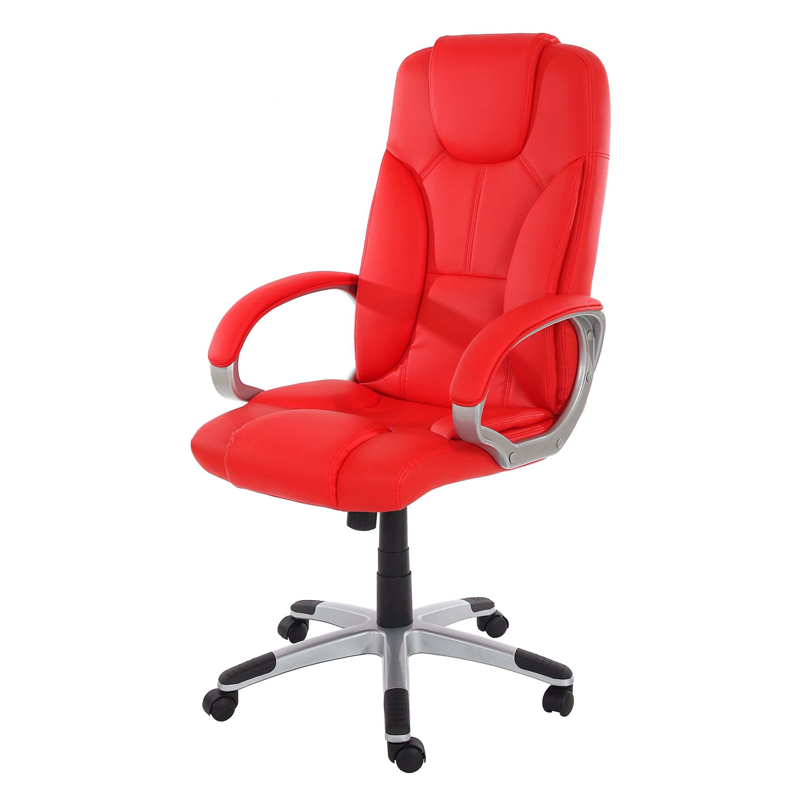 Chefsessel Catanzaro, Kunstleder ~ rot
