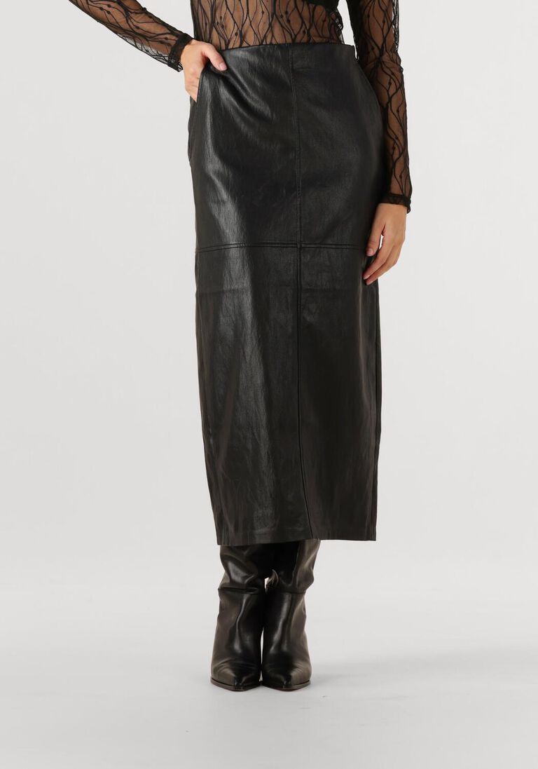zwarte co'couture midirok gitt floor skirt