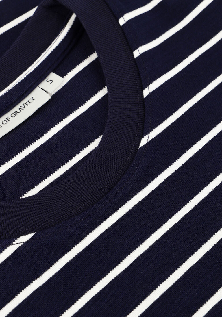donkerblauwe house of gravity t-shirt stripe tee