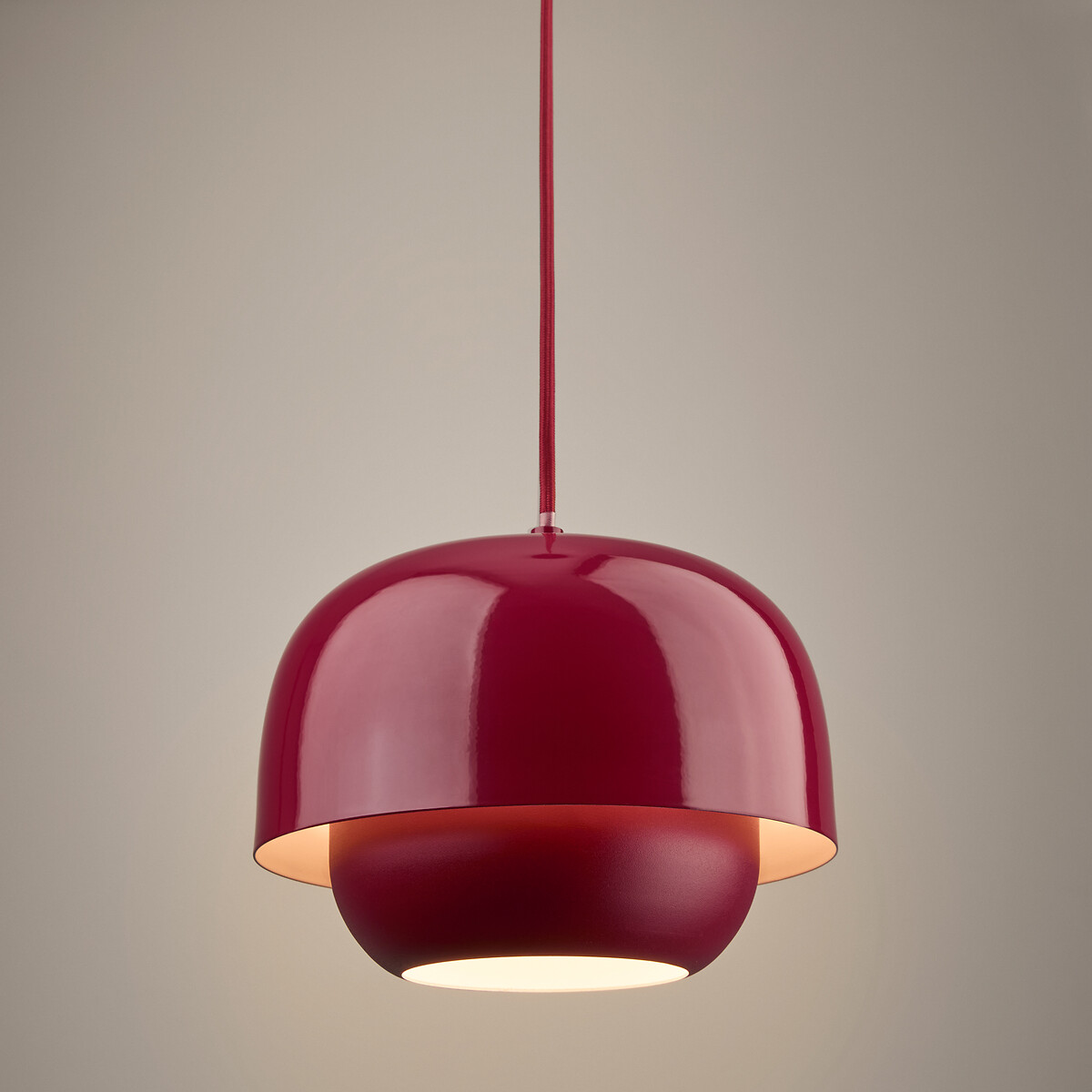 LA REDOUTE INTERIEURS<br>Candeeiro suspenso colorido de metal Ø21,4 cm, Kinoko