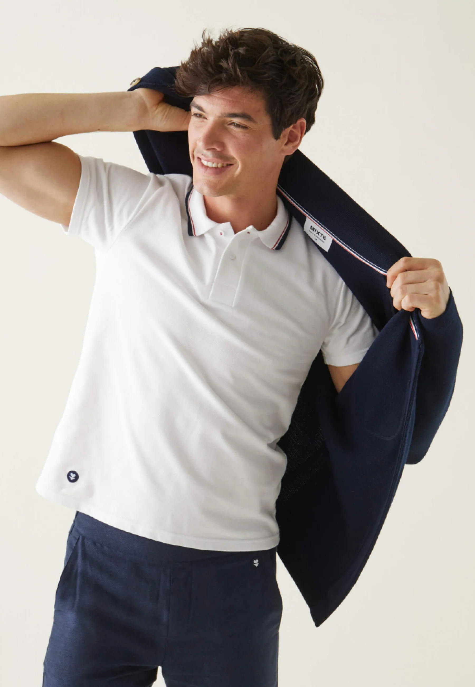 Polo en piqué de coton-Polo