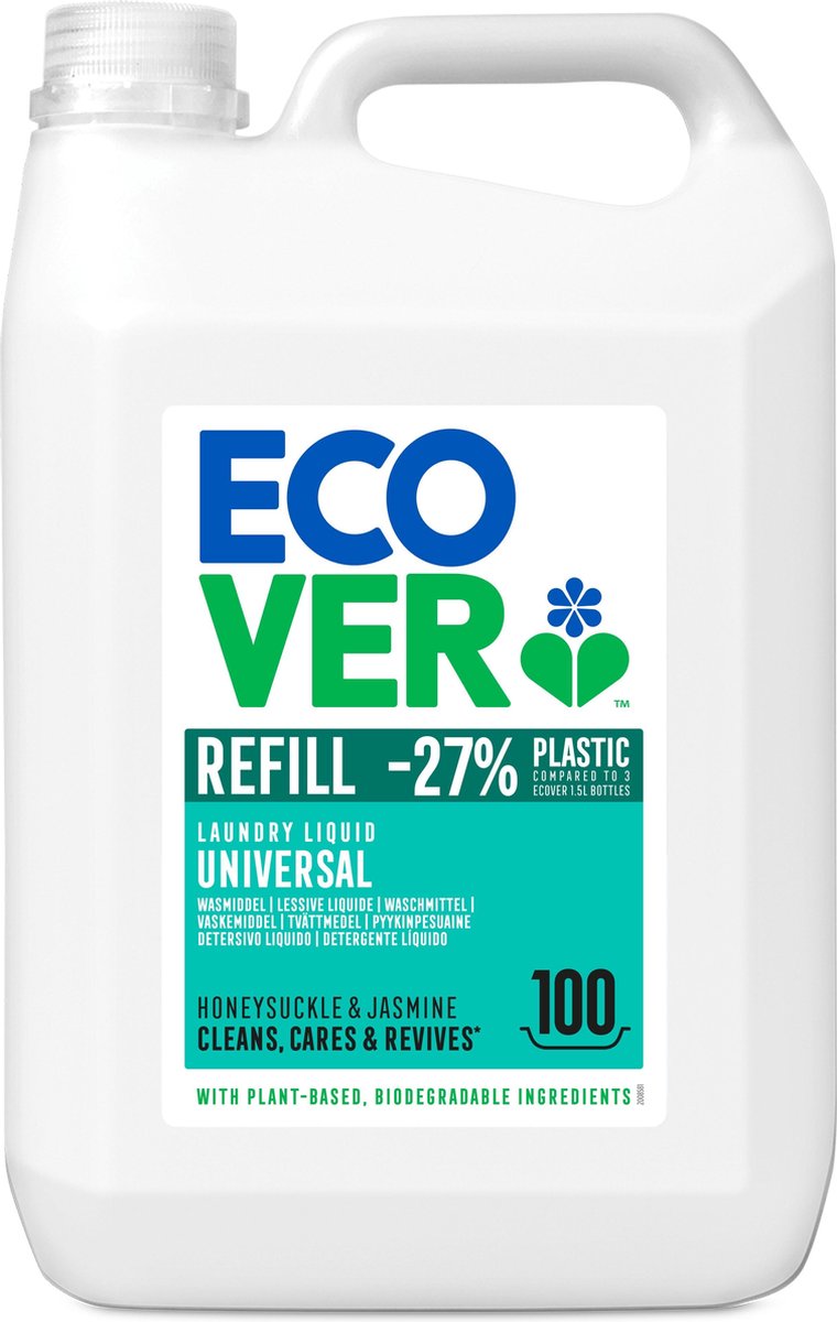 Ecover Wasmiddel Vloeibaar Uni Refill (5000 ml)