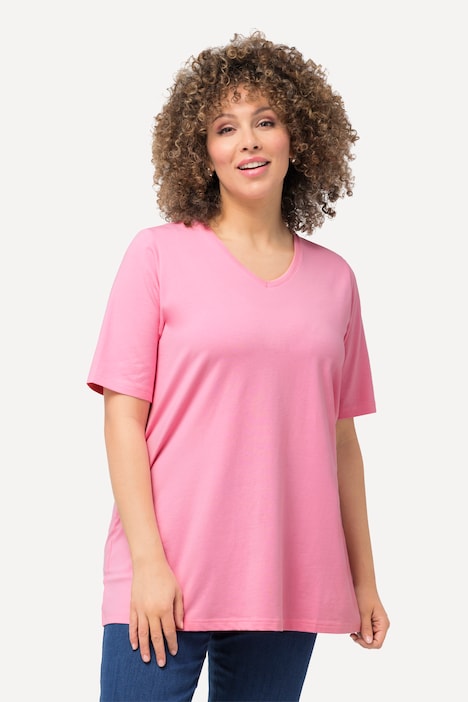 T-Shirt, A-Linie, V-Ausschnitt, Halbarm