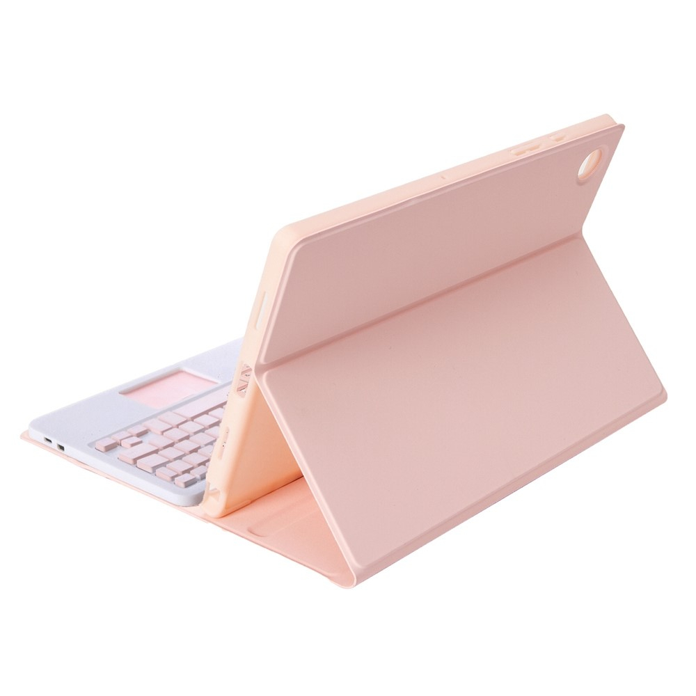 Samsung Galaxy Tab S6 Lite (2024/2022/2020) Leder Tasche Magnet Bluetooth Tastatur Abnehmbar (QWERTY) - Rosa