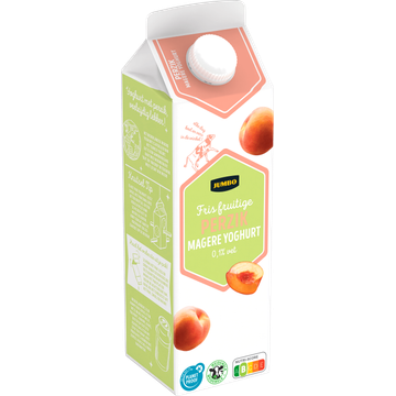 Jumbo Fris Fruitige Perzik Magere Yoghurt 0,1% Vet 1 L