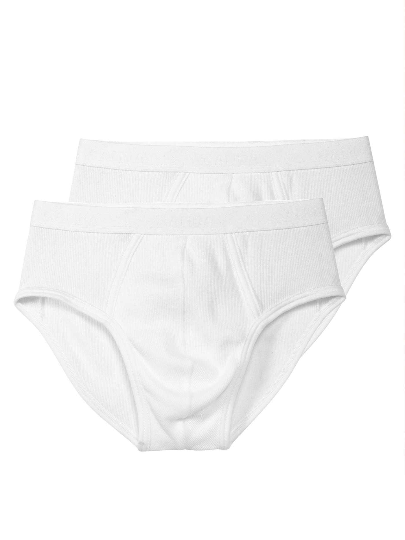 CALIDA Slip »Natural Benefit«, 2 Pure Cotton, Feinripp-Qualität, elastischer Bund, weich