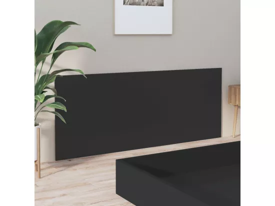 Tête de lit Noir 200x1,5x80 cm Bois d'ingénierie