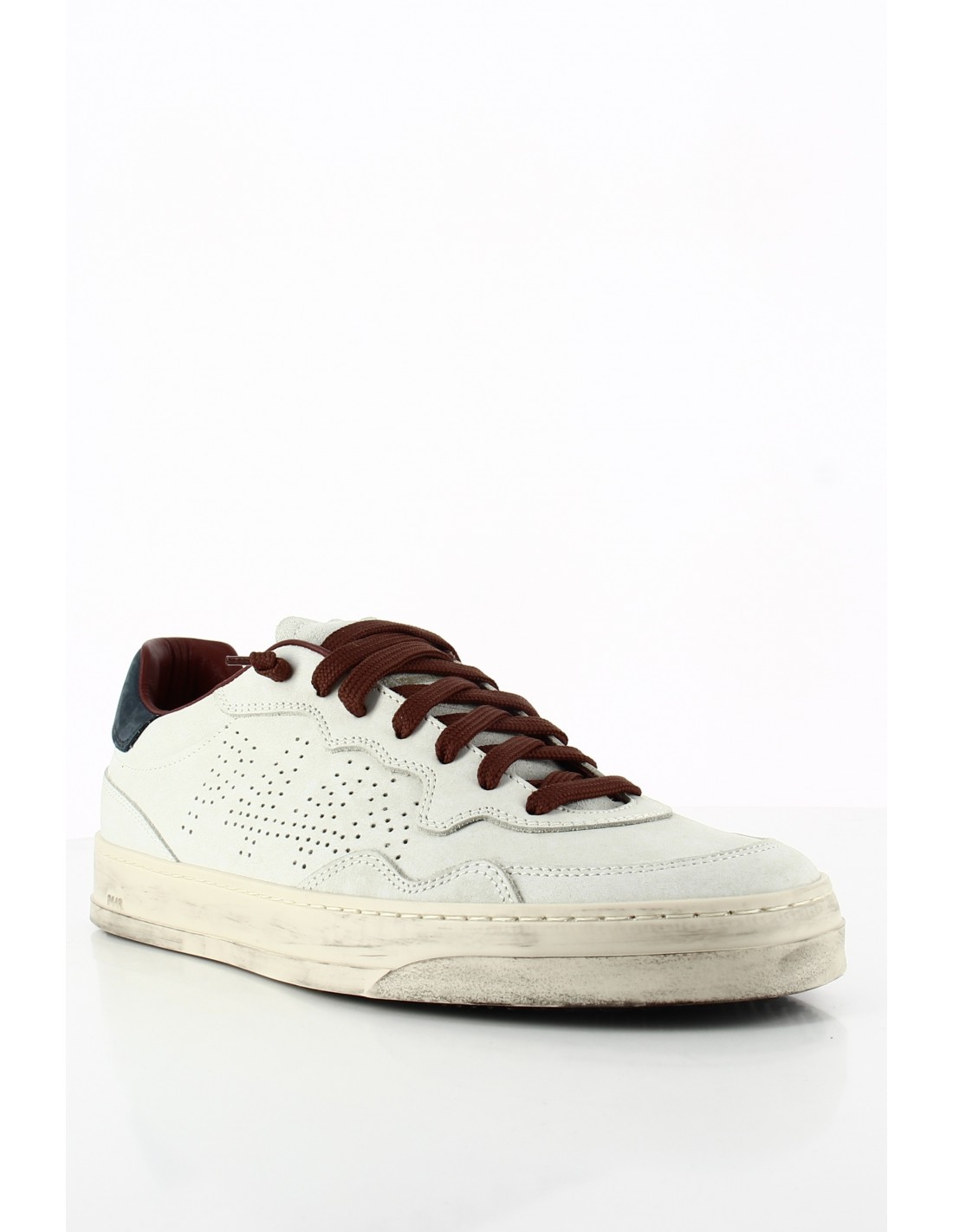 p448 Baskets de ville Homme Bali Blanc Cuir