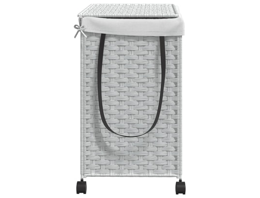 VIDAXL - Panier à linge avec roulettes blanc 60x35x60,5cm résine tres...