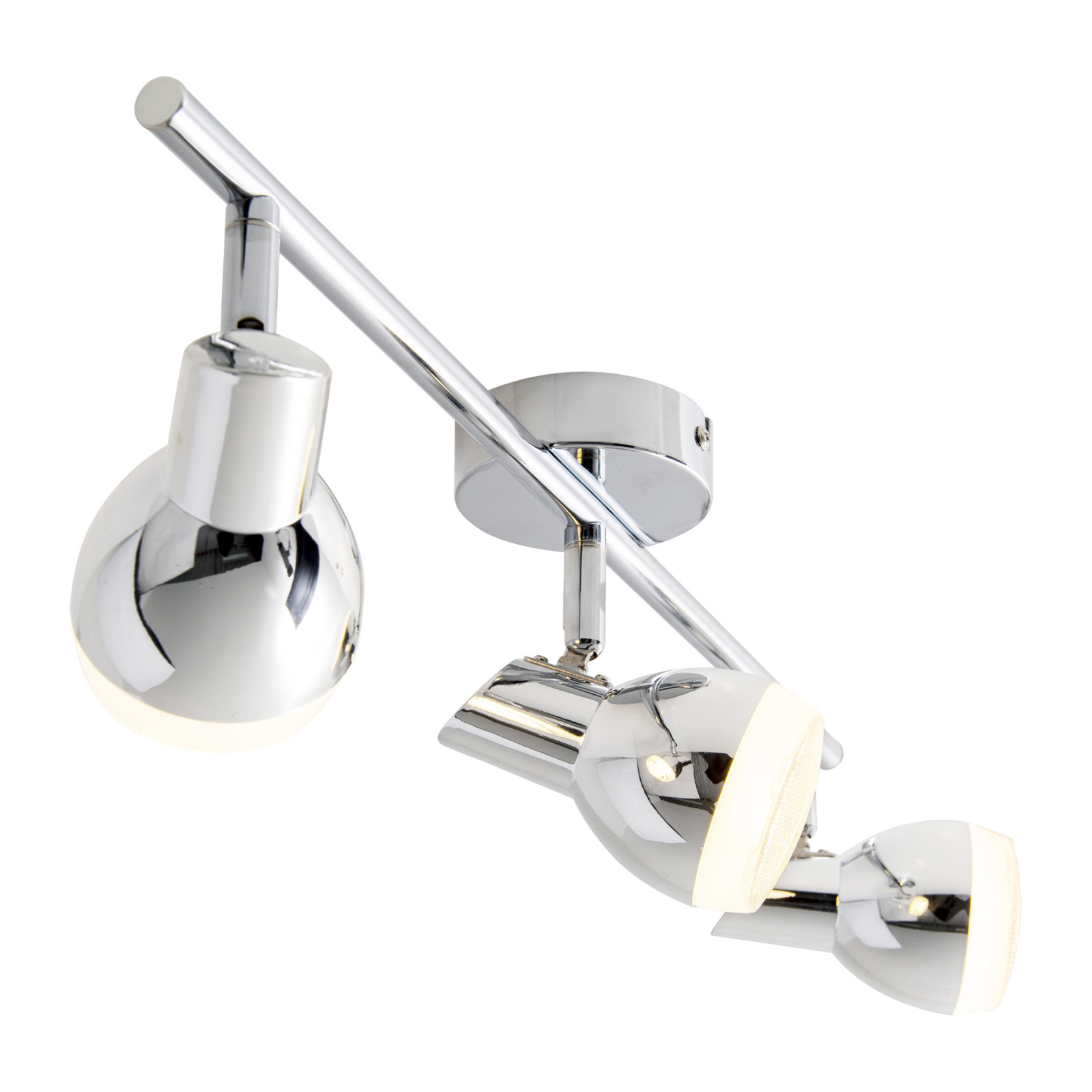 LED-Wand- und Deckenschiene CHROMEY - chromfarben - 3-flammig