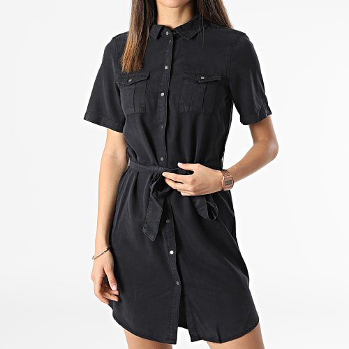 Robe Chemise Femme Silja Noir
