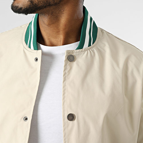 Veste Bomber Beige Blanc