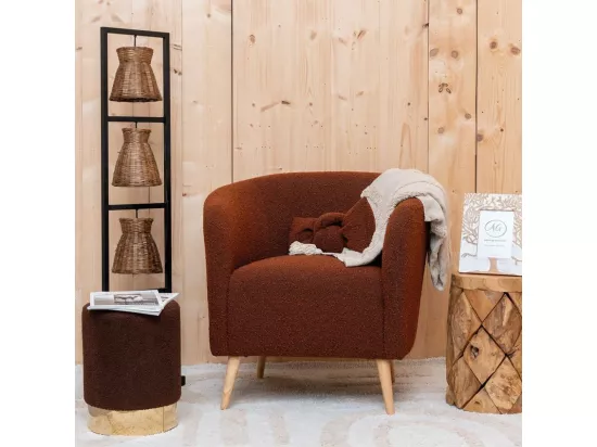 Fauteuil en bouclette coloré