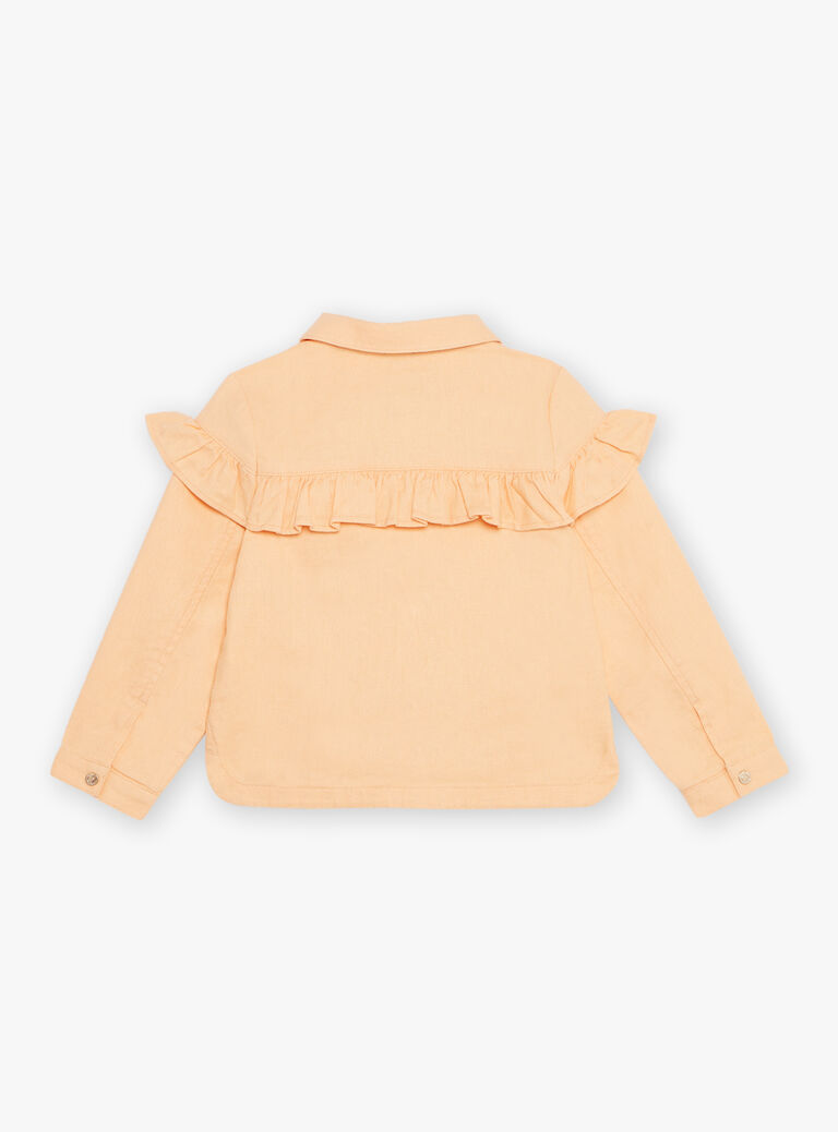 Veste orange clémentine à volants