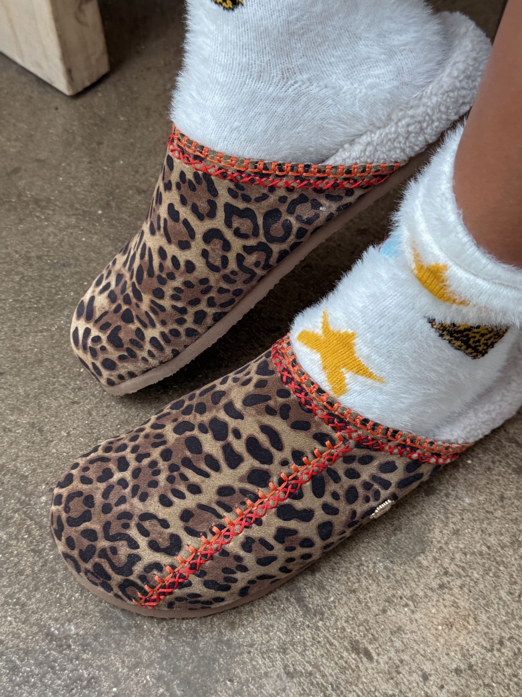 Never Fully Dressed Leopard Print Mule Slippers