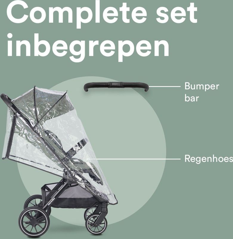 Easywalker - Jackey² XL - Buggy - Agave Groen - Opvouwbaar - XL Wielen