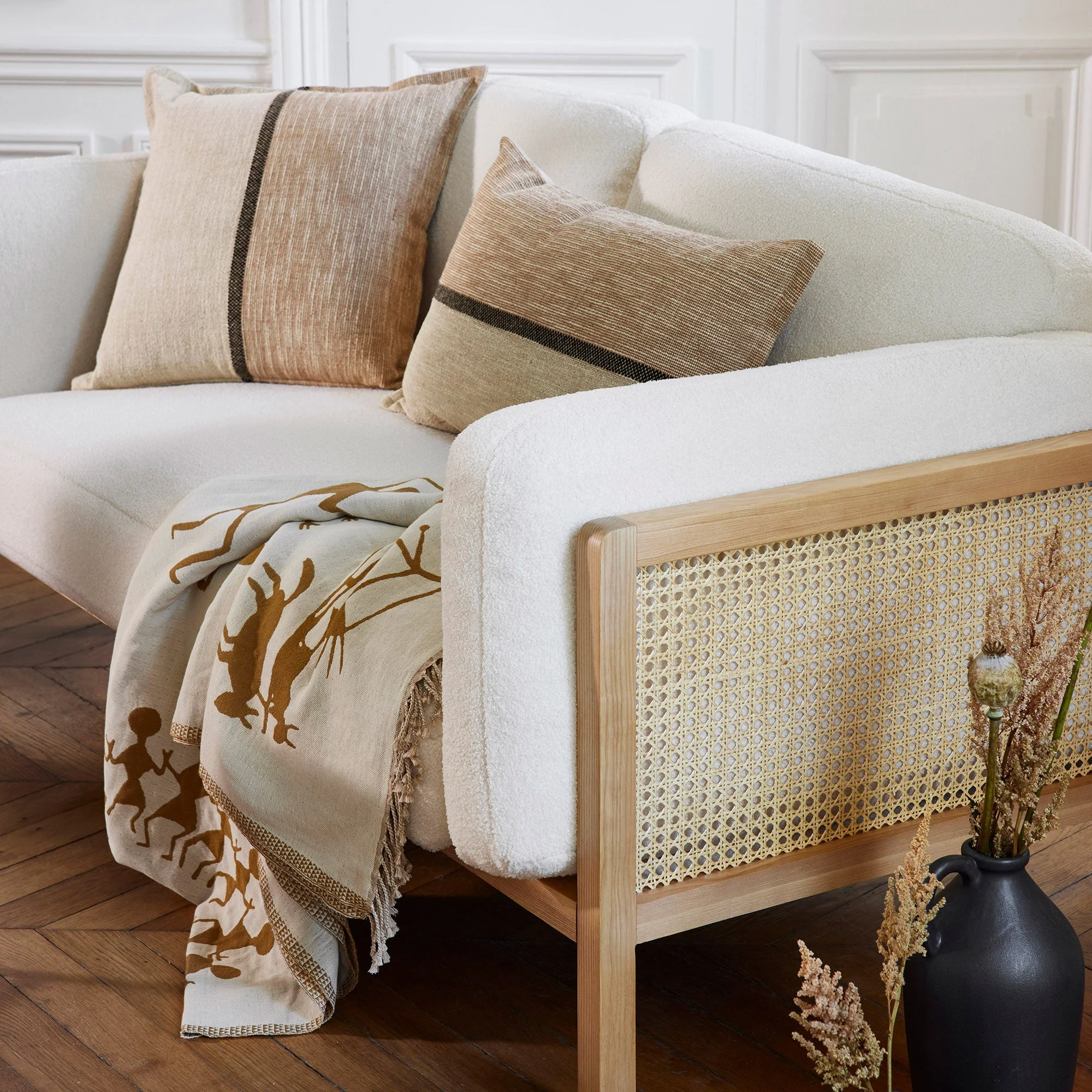 HARI - Housse de coussin | Beige