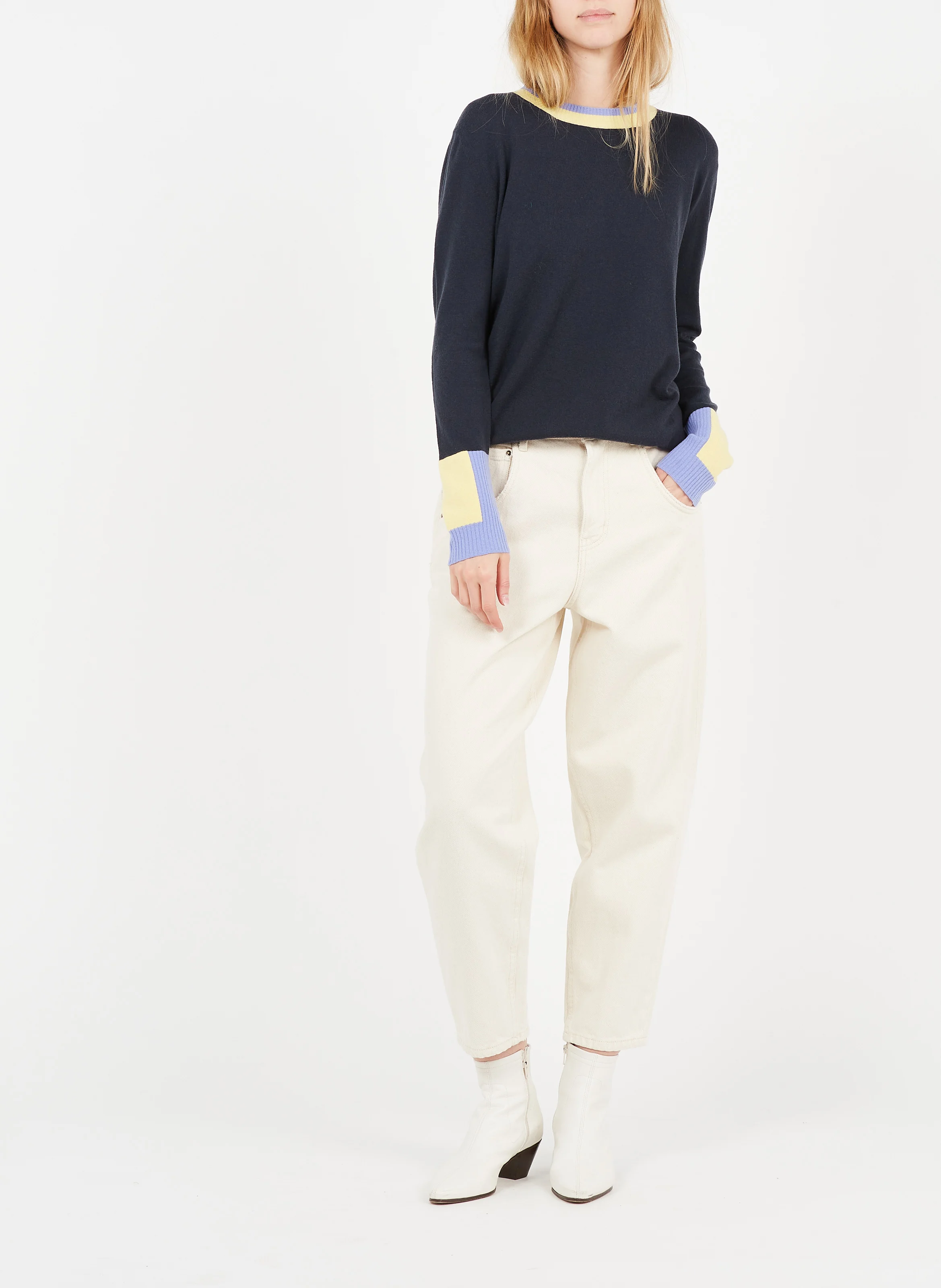 TINEBOROW - Jean droit en coton | Beige
