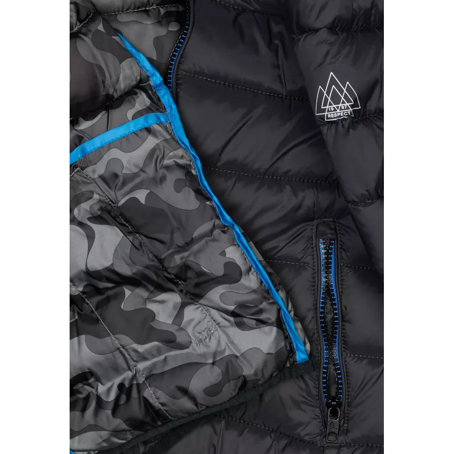 MINOTI Steppjacke mit Kapuze Dunkelgrau