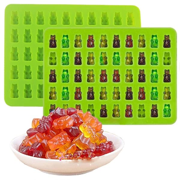 2-Pak - Silikonform Gummibjørner / Isform - 100 bjørner