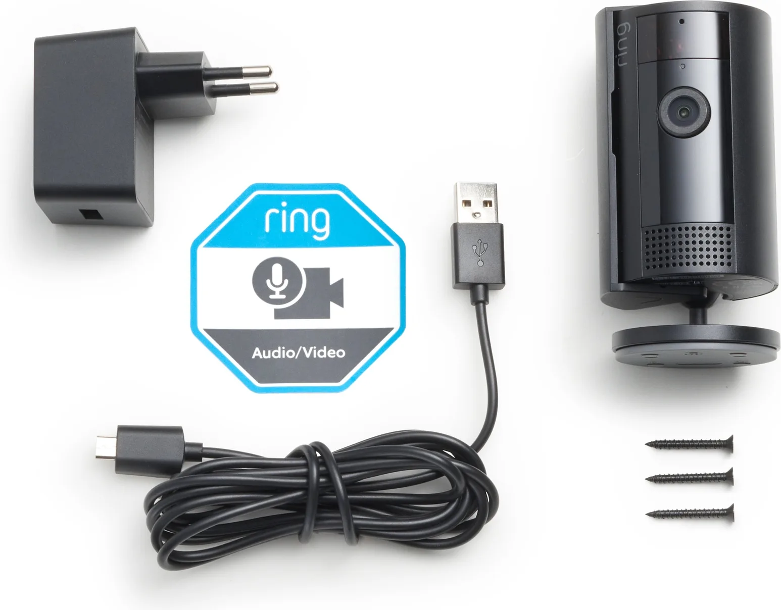 Ring Indoor Camera 2ème Gen Noir (2 pcs) Caméra de surveillance
