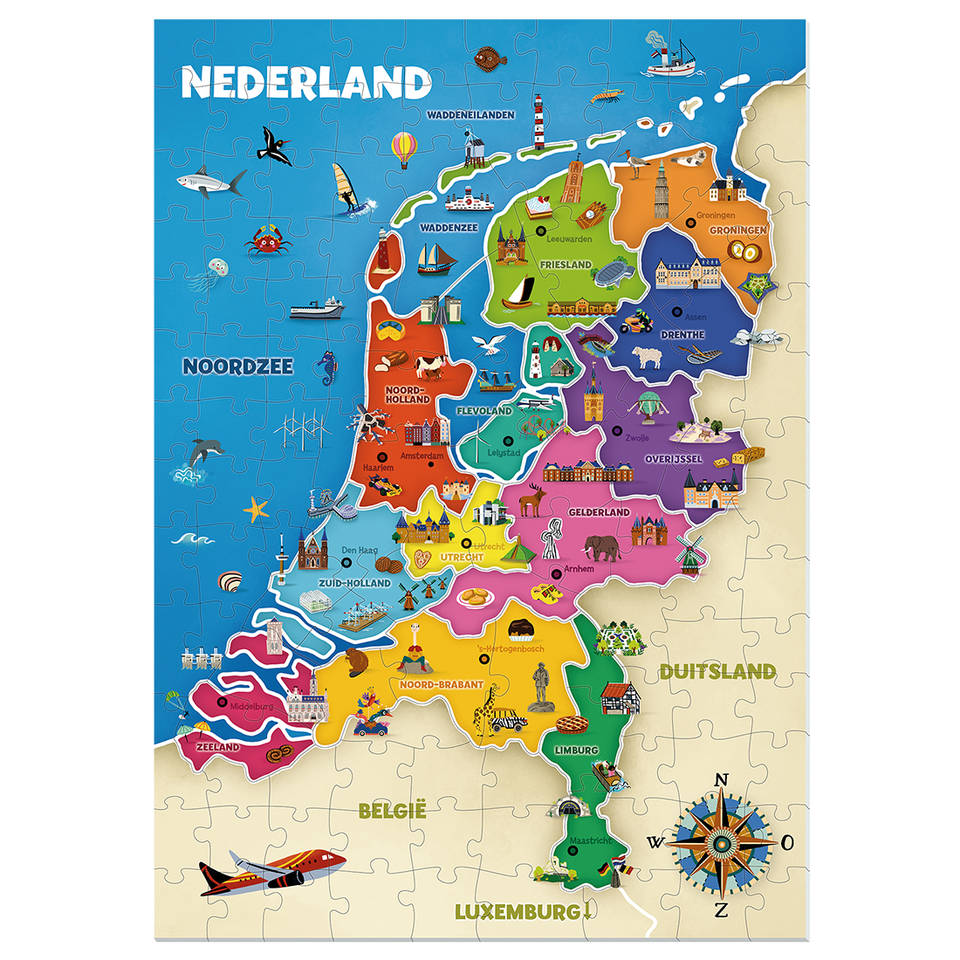 Ik leer kaart van Nederland