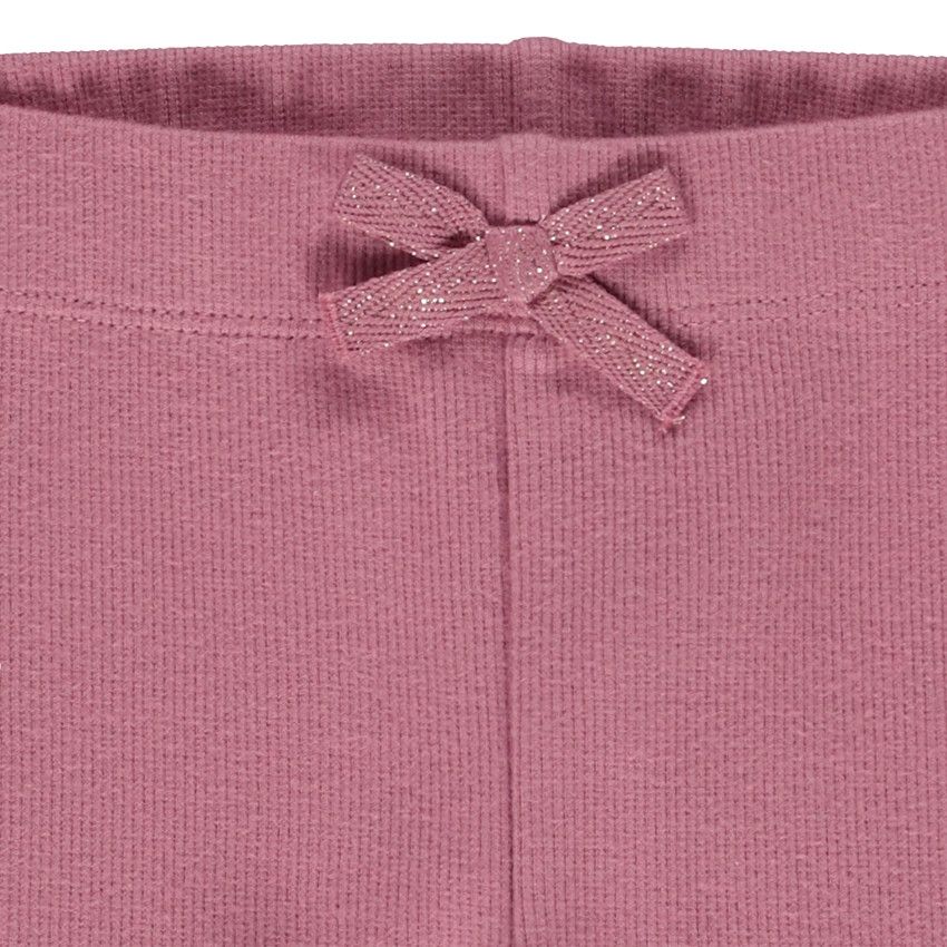 Legging côtelé avec nœud fantaisie pour fille - Fuchsia