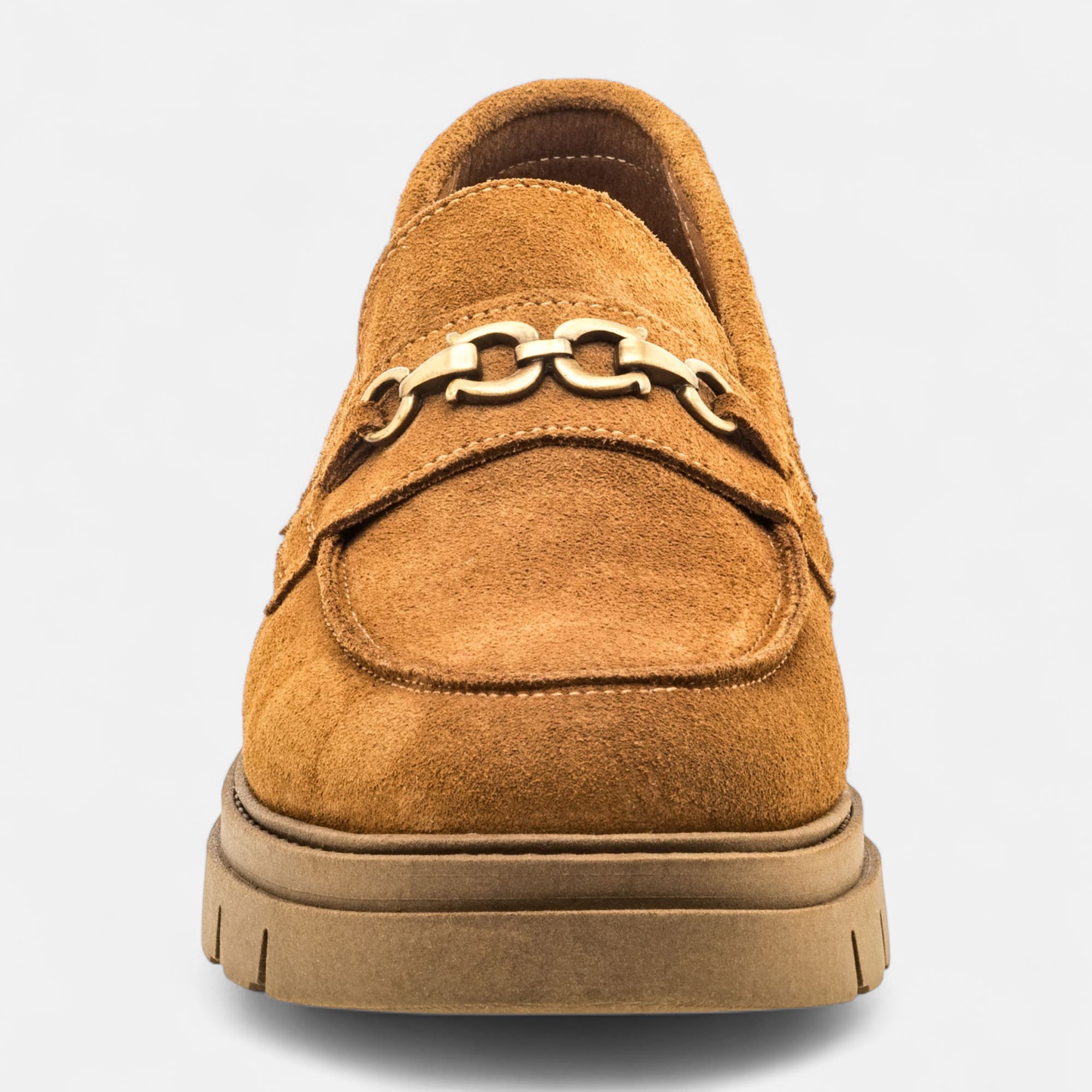 Mocassins Femme en cuir cognac