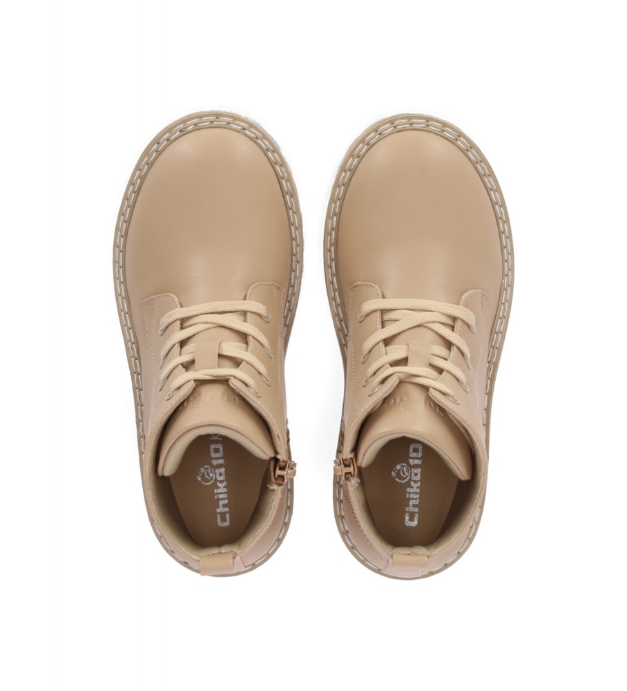 Botas de cano curto infantis Chika10 Gallina 01 bege
