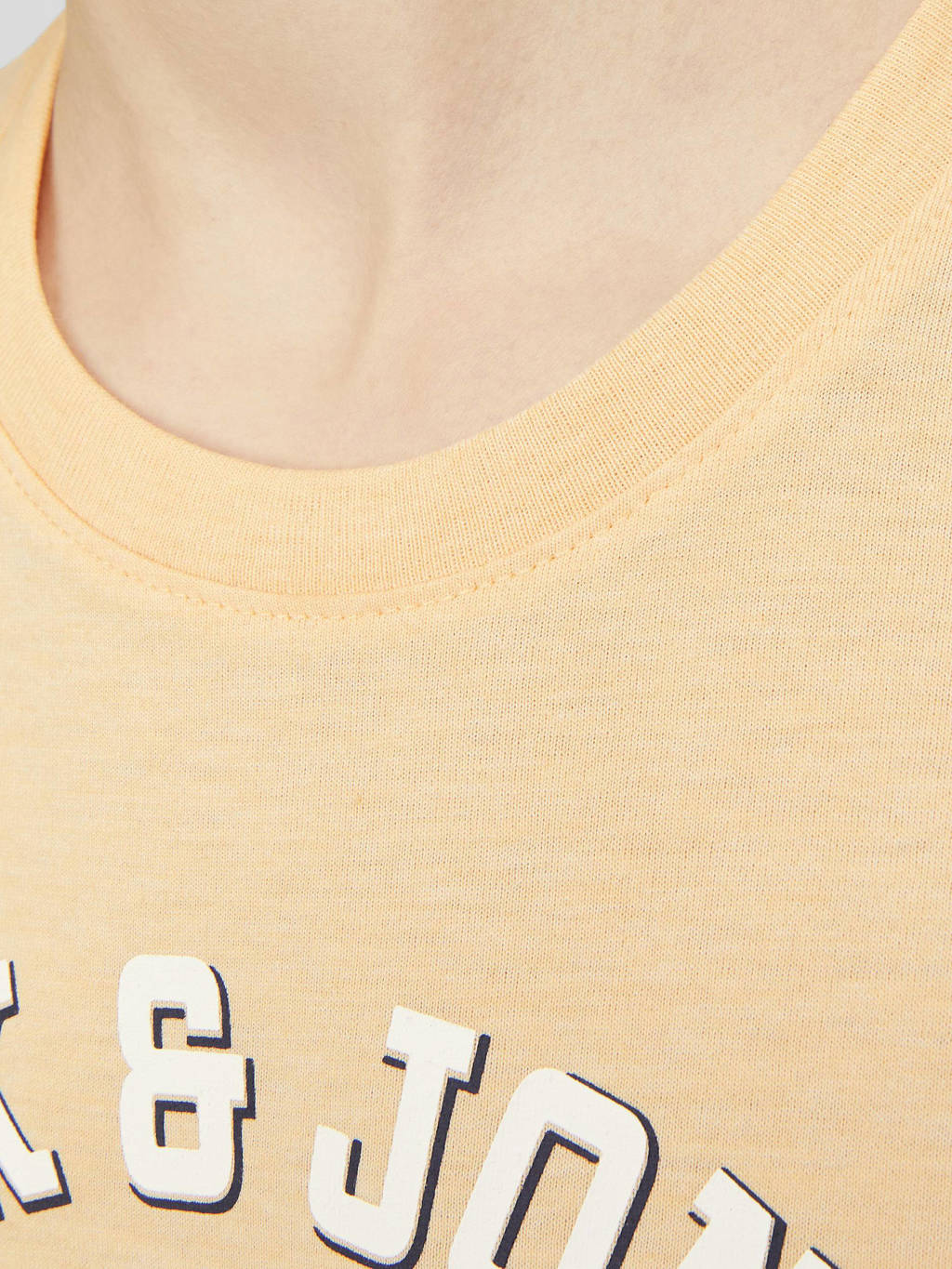 JACK & JONES T-shirt JJELOGOvan katoen lichtoranje