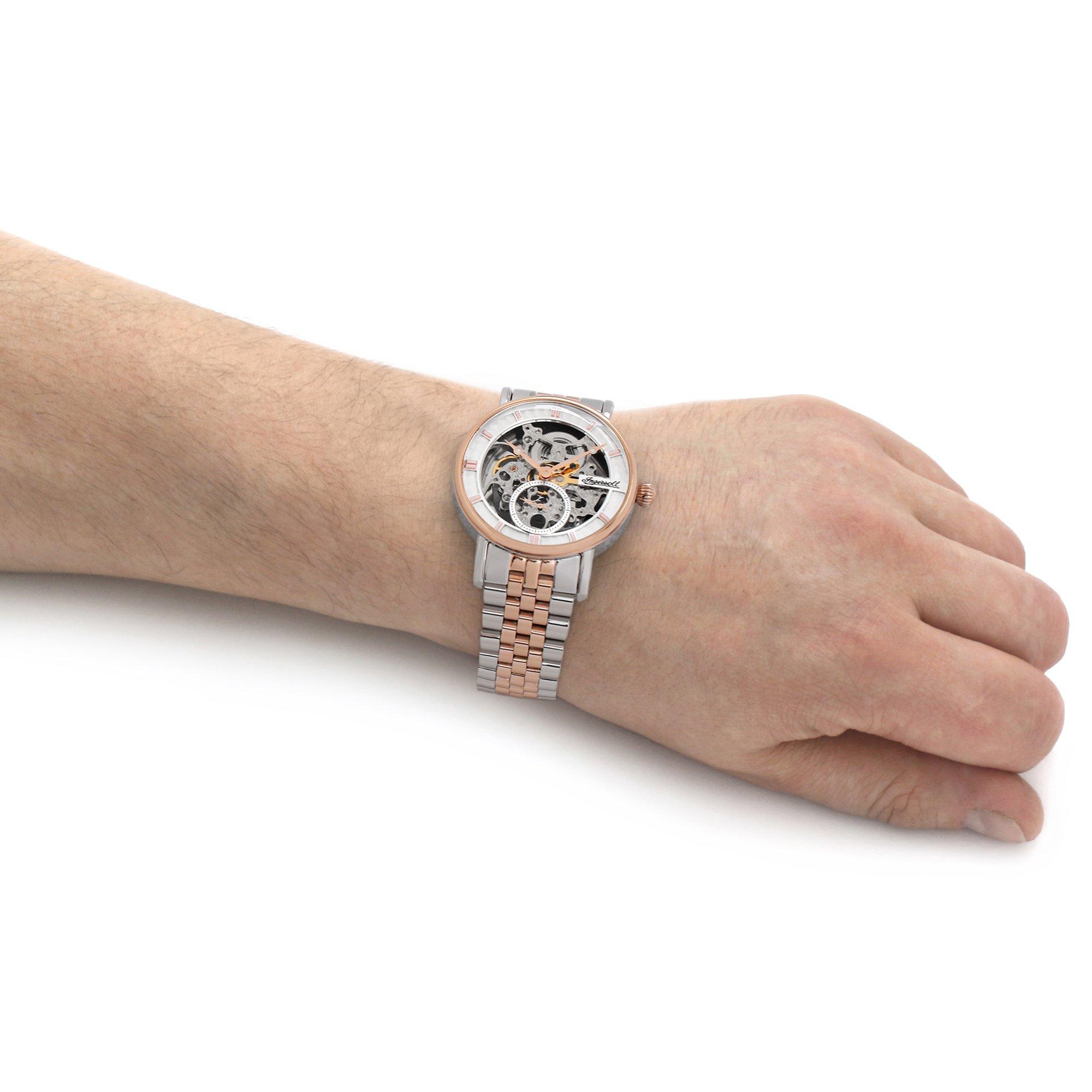 Ingersoll 1892 Mens Ingersoll Herald Automatic Silver Gold Watch