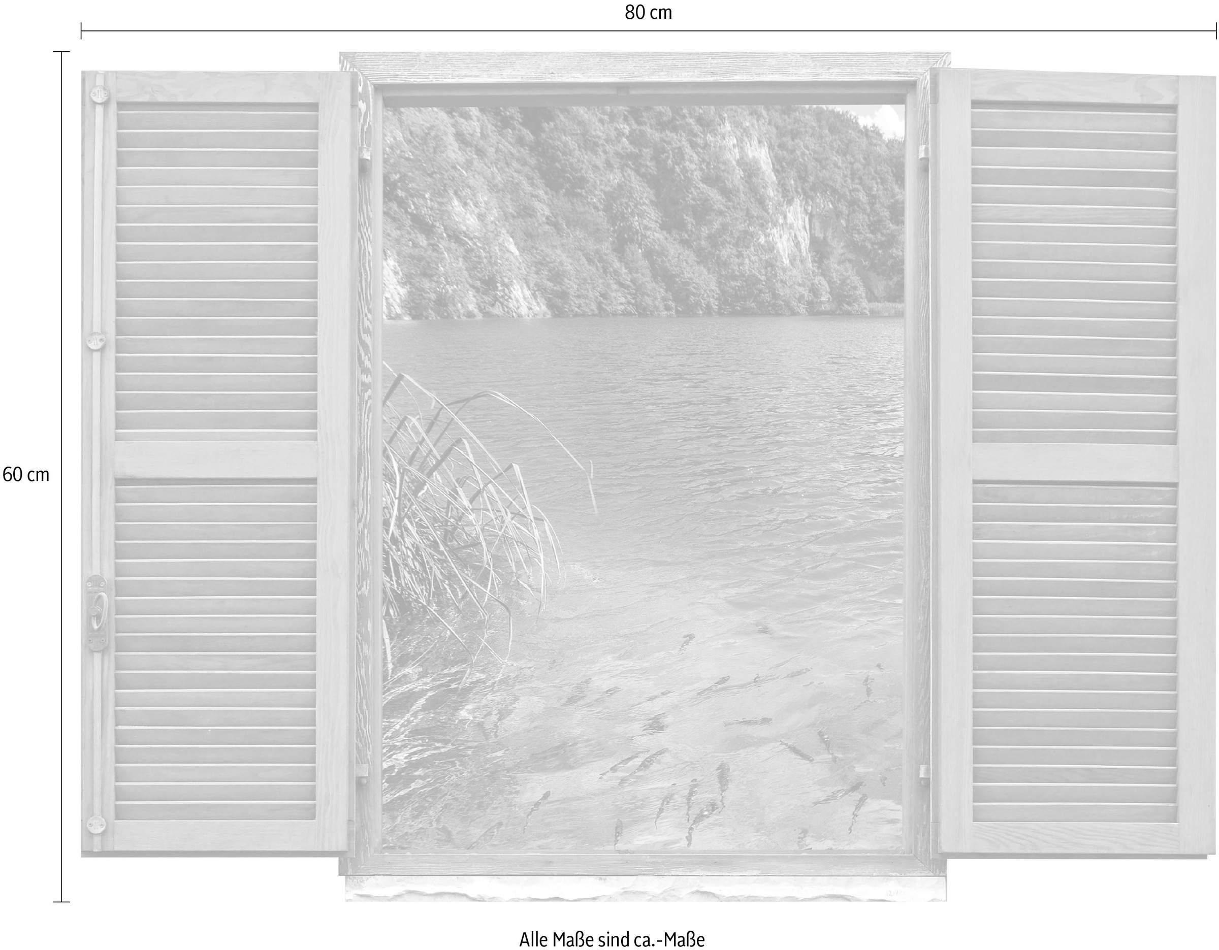 queence Wandtattoo »Berglandschaft« Wandsticker, Wandbild, selbstklebend, 3D, Fenster