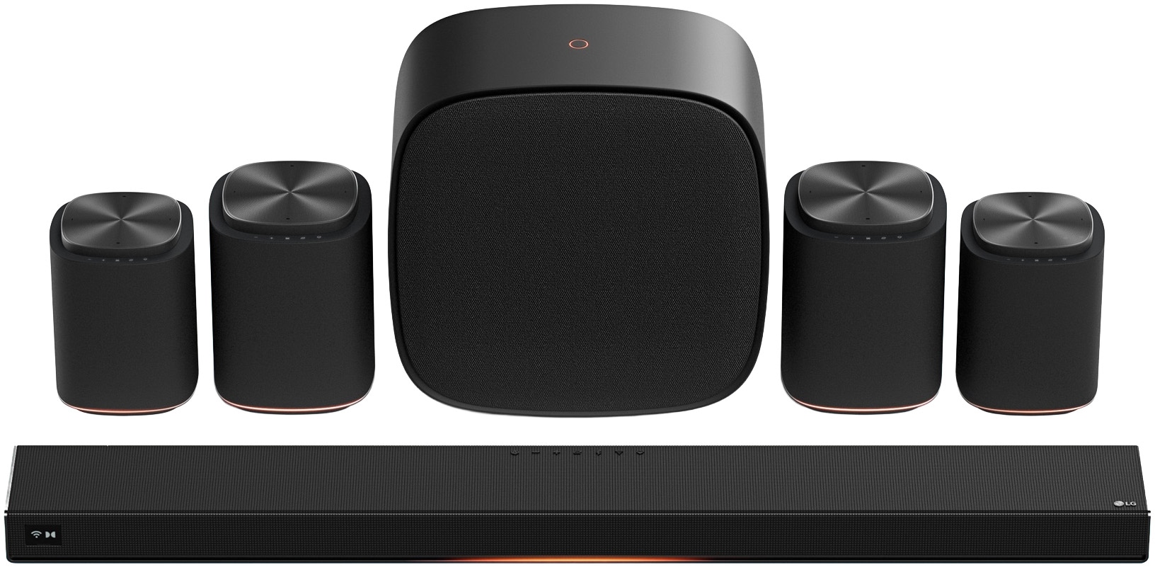 LG Soundbar »Sound Suite M5 Satellit« 11.1.4 (Bluetooth | WLAN Beleuchtungseffekte 60 W) Dolby Atmos FlexConnect-Technologie