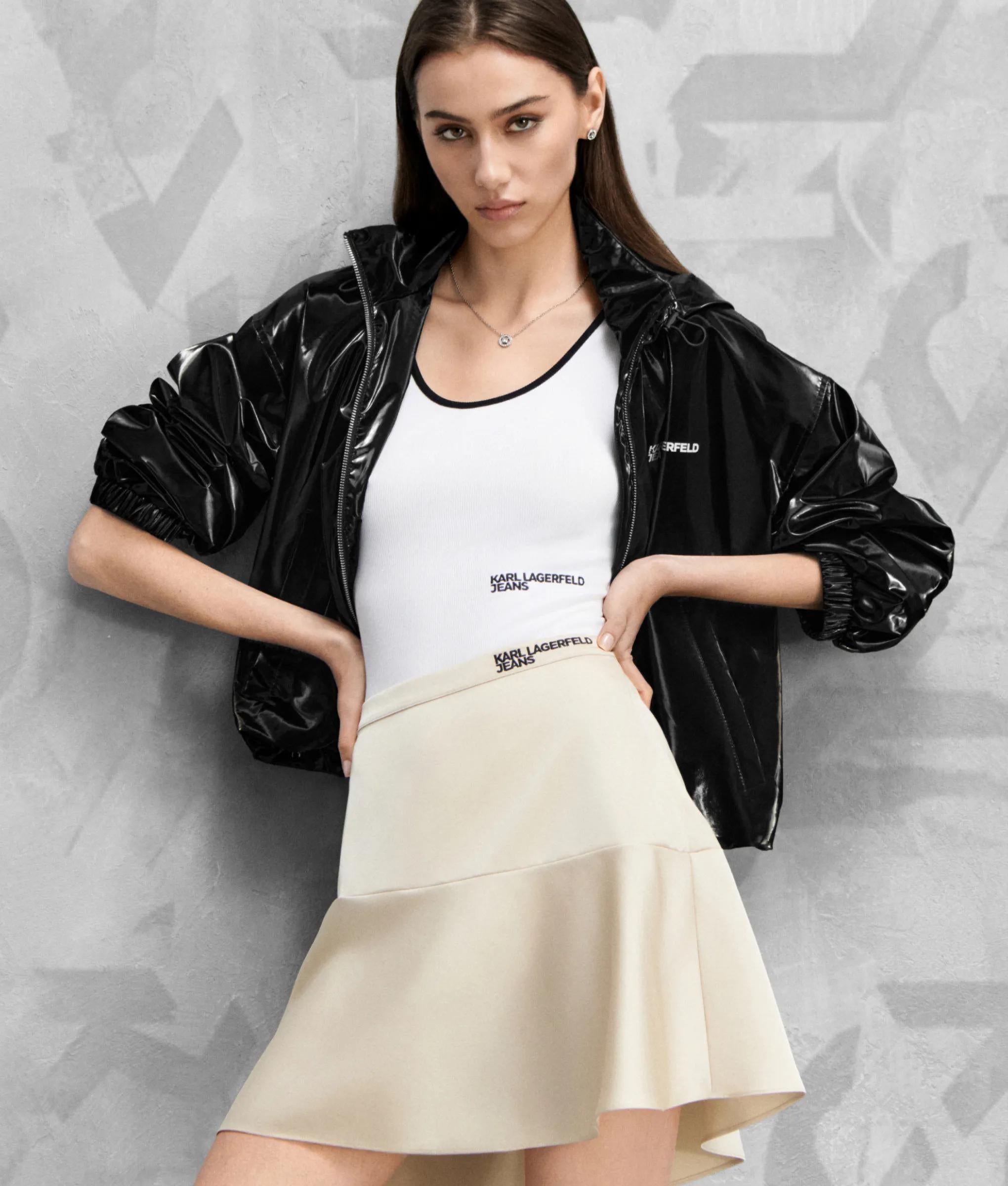 Glanzende capuchon jacket