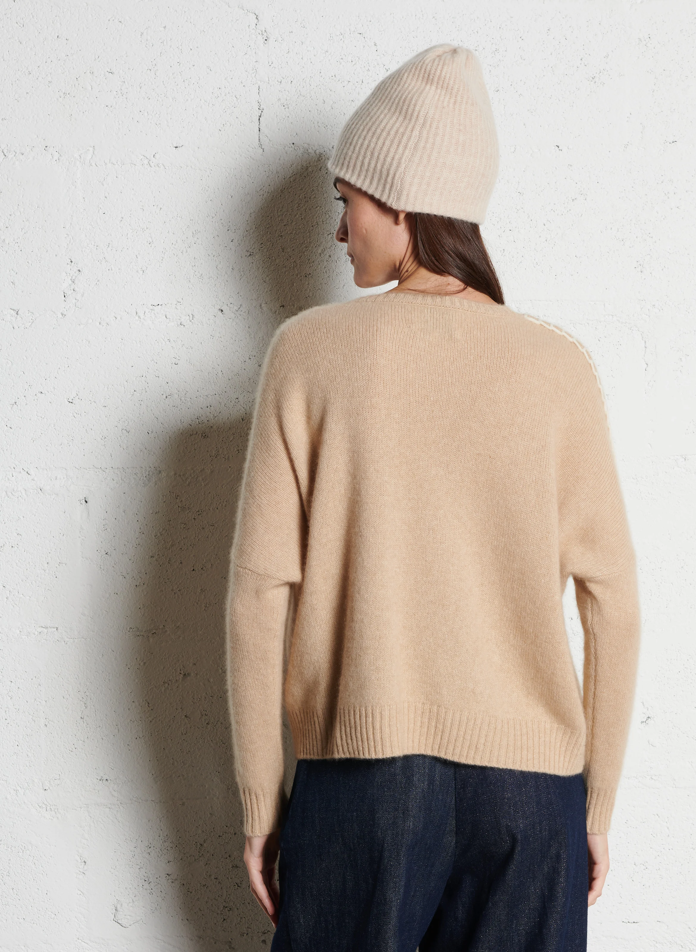 AMEA - Pull droit en cachemire | Beige