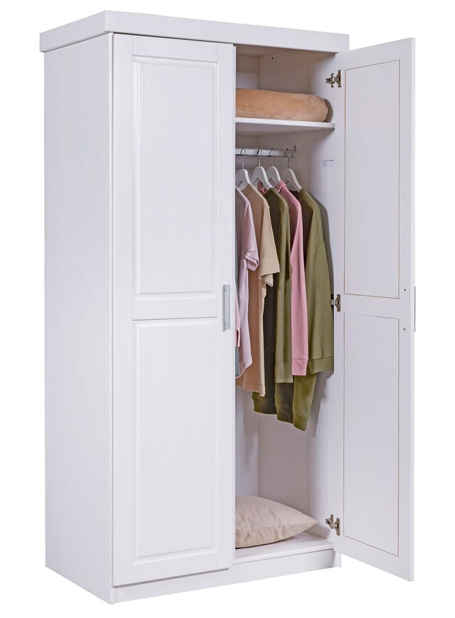 Drehtürenschrank LEONARD 95 x 190 cm weiß